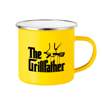 The Grill Father, Yellow Enamel Metallic Cup 360ml