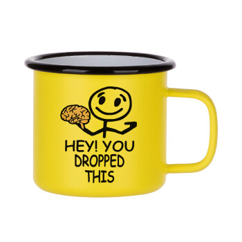 Hey! You dropped this, Metallic enamel MATT Yellow cup 360ml