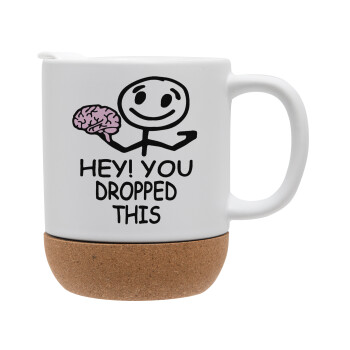 Hey! You dropped this, Ceramic coffee mug Cork (MAT), 330ml (1pcs)