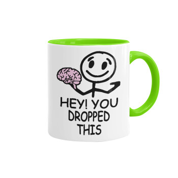 Hey! You dropped this, Mug colored light green, ceramic, 330ml