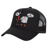 Trucker Hat with Mesh, Black, (COTTON, KIDS, UNISEX, ONE SIZE)