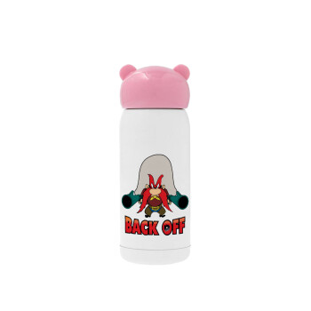 Yosemite Sam Back OFF, Pink stainless steel thermal flask, 320ml