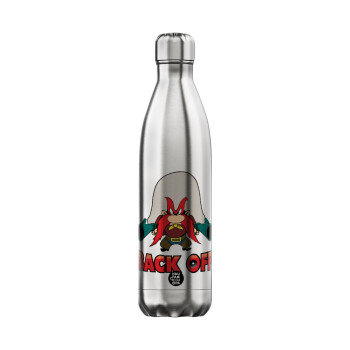 Yosemite Sam Back OFF, Μεταλλικό παγούρι θερμός Inox (Stainless steel), διπλού τοιχώματος, 750ml