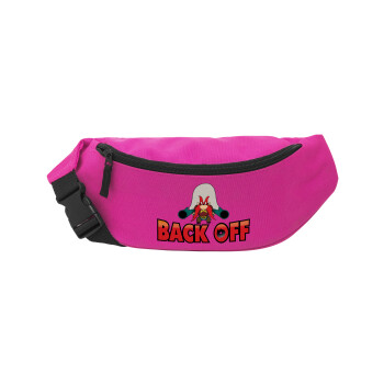 Yosemite Sam Back OFF, Unisex waist bag (banana) in PINK color with 2 pockets