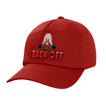 Yosemite Sam Back OFF, Καπέλο παιδικό Baseball, 100% Βαμβακερό Twill, Κόκκινο (ΒΑΜΒΑΚΕΡΟ, ΠΑΙΔΙΚΟ, UNISEX, ONE SIZE)