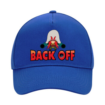 Yosemite Sam Back OFF, Ultimate Adult Hat BLUE, (100% COTTON DRILL, ADULT, UNISEX, ONE SIZE)