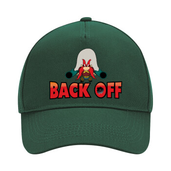 Yosemite Sam Back OFF, Adult Ultimate Hat GREEN, (100% COTTON DRILL, ADULT, UNISEX, ONE SIZE)