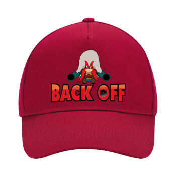 Yosemite Sam Back OFF, Adult Ultimate Hat RED, (100% COTTON DRILL, ADULT, UNISEX, ONE SIZE)