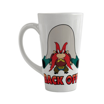 Yosemite Sam Back OFF, Κούπα κωνική Latte Μεγάλη, κεραμική, 450ml