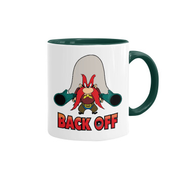 Yosemite Sam Back OFF, Mug colored green, ceramic, 330ml