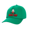 Adult Baseball Cap, 100% Cotton, Green (COTTON, ADULT, UNISEX, ONE SIZE)