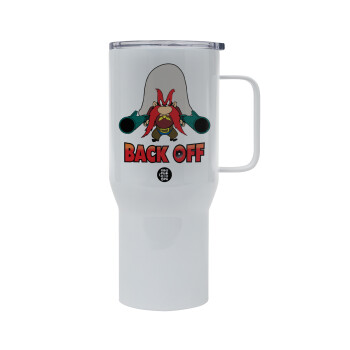 Yosemite Sam Back OFF, Tumbler με καπάκι, διπλού τοιχώματος (θερμό) 750L