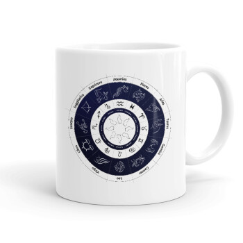 Ζωδιακός κύκλος, Ceramic coffee mug, 330ml (1pcs)