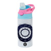 Children's hot water bottle, stainless steel, with safety straw, Pink/BlueCiel (360ml) BPA FREE