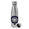 Metallic water bottle, stainless steel, 750ml