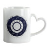 Mug heart handle, ceramic, 330ml