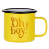 Metallic enamel MATT Yellow cup 360ml