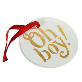 Oh baby gold, Christmas ornament glass 9cm