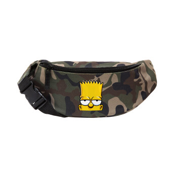 The Simpsons Bart, Unisex τσαντάκι μέσης (μπανάνα) χρώματος παραλλαγή Jungle με 2 τσέπες