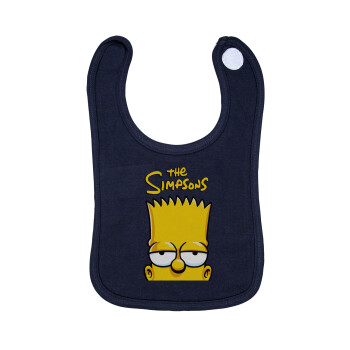 The Simpsons Bart, Σαλιάρα με Σκρατς 100% Organic Cotton Μπλε (0-18 months)