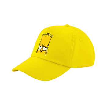 The Simpsons Bart, Child's Baseball Cap, 100% Cotton Twill, Yellow (COTTON, CHILD, UNISEX, ONE SIZE)