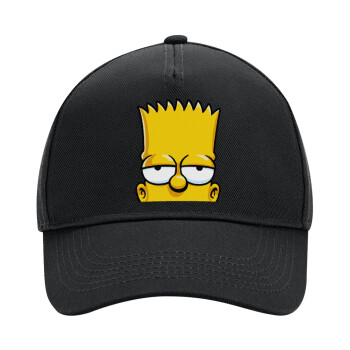 The Simpsons Bart, Καπέλο Ενηλίκων Ultimate ΜΑΥΡΟ, (100% ΒΑΜΒΑΚΕΡΟ DRILL, ΕΝΗΛΙΚΩΝ, UNISEX, ONE SIZE)