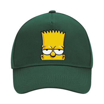 The Simpsons Bart, Adult Ultimate Hat GREEN, (100% COTTON DRILL, ADULT, UNISEX, ONE SIZE)