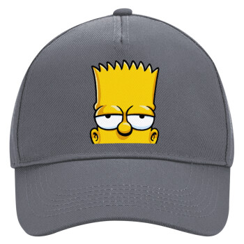 The Simpsons Bart, Ultimate Adult Hat Grey, (100% COTTON DRILL, ADULT, UNISEX, ONE SIZE)