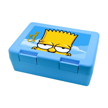 The Simpsons Bart, Παιδικό δοχείο κολατσιού ΓΑΛΑΖΙΟ 185x128x65mm (BPA free πλαστικό)