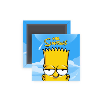 The Simpsons Bart, Μαγνητάκι ψυγείου τετράγωνο διάστασης 5x5cm