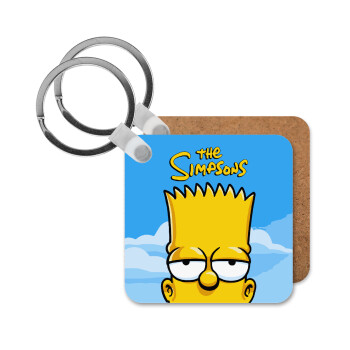 The Simpsons Bart, Μπρελόκ Ξύλινο τετράγωνο MDF