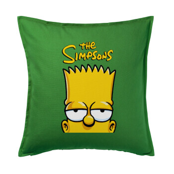 The Simpsons Bart, Sofa cushion Green 50x50cm includes filling