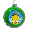 Green Christmas tree ornament bauble 8cm