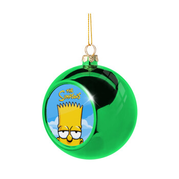 The Simpsons Bart, Χριστουγεννιάτικη μπάλα δένδρου Πράσινη 8cm