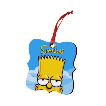 The Simpsons Bart, Christmas ornament polygon wooden 7.5cm