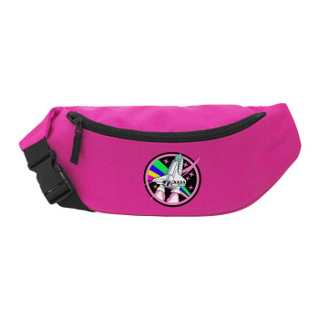 NASA pink, Unisex waist bag (banana) in PINK color with 2 pockets