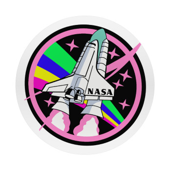 NASA pink, Mousepad Στρογγυλό 20cm
