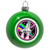 Green Christmas tree ornament bauble 8cm