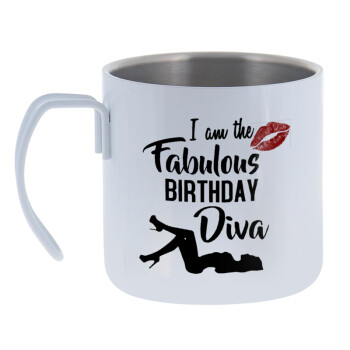 I am the fabulous Birthday Diva, Κούπα Ανοξείδωτη διπλού τοιχώματος 400ml