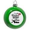 Green Christmas tree ornament bauble 8cm