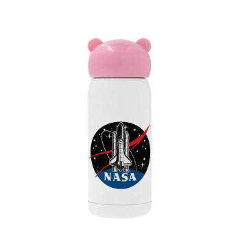 NASA Badge, Ροζ ανοξείδωτο παγούρι θερμό (Stainless steel), 320ml