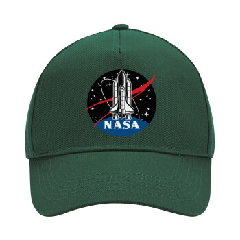 NASA Badge, Καπέλο Ενηλίκων Ultimate ΠΡΑΣΙΝΟ, (100% ΒΑΜΒΑΚΕΡΟ DRILL, ΕΝΗΛΙΚΩΝ, UNISEX, ONE SIZE)