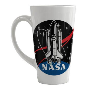 NASA Badge, Κούπα κωνική Latte Μεγάλη, κεραμική, 450ml
