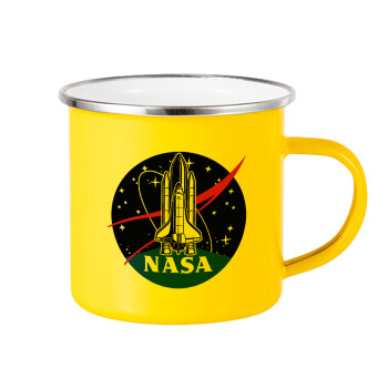 NASA Badge, Yellow Enamel Metallic Cup 360ml