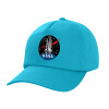 Adult Baseball Cap, 100% Cotton, Blue (COTTON, ADULT, UNISEX, ONE SIZE)