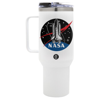 NASA Badge, Mega Stainless steel Tumbler with lid, double wall 1,2L