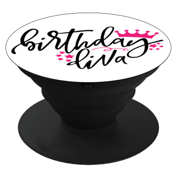 Birthday Diva queen, Phone Holders Stand  Black Hand-held Mobile Phone Holder