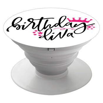 Birthday Diva queen, Phone Holders Stand  White Hand-held Mobile Phone Holder