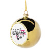 Golden Christmas tree ball ornament 8cm