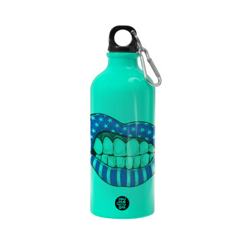 Ελληνική σημαία lips, Water bottle 600ml